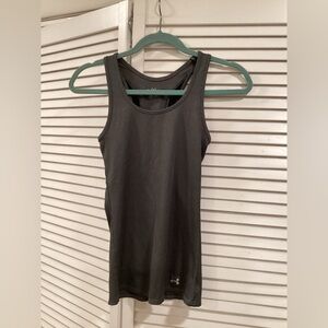 Under Armour Heat Gear Ribbed  Gray Athletic Tank S